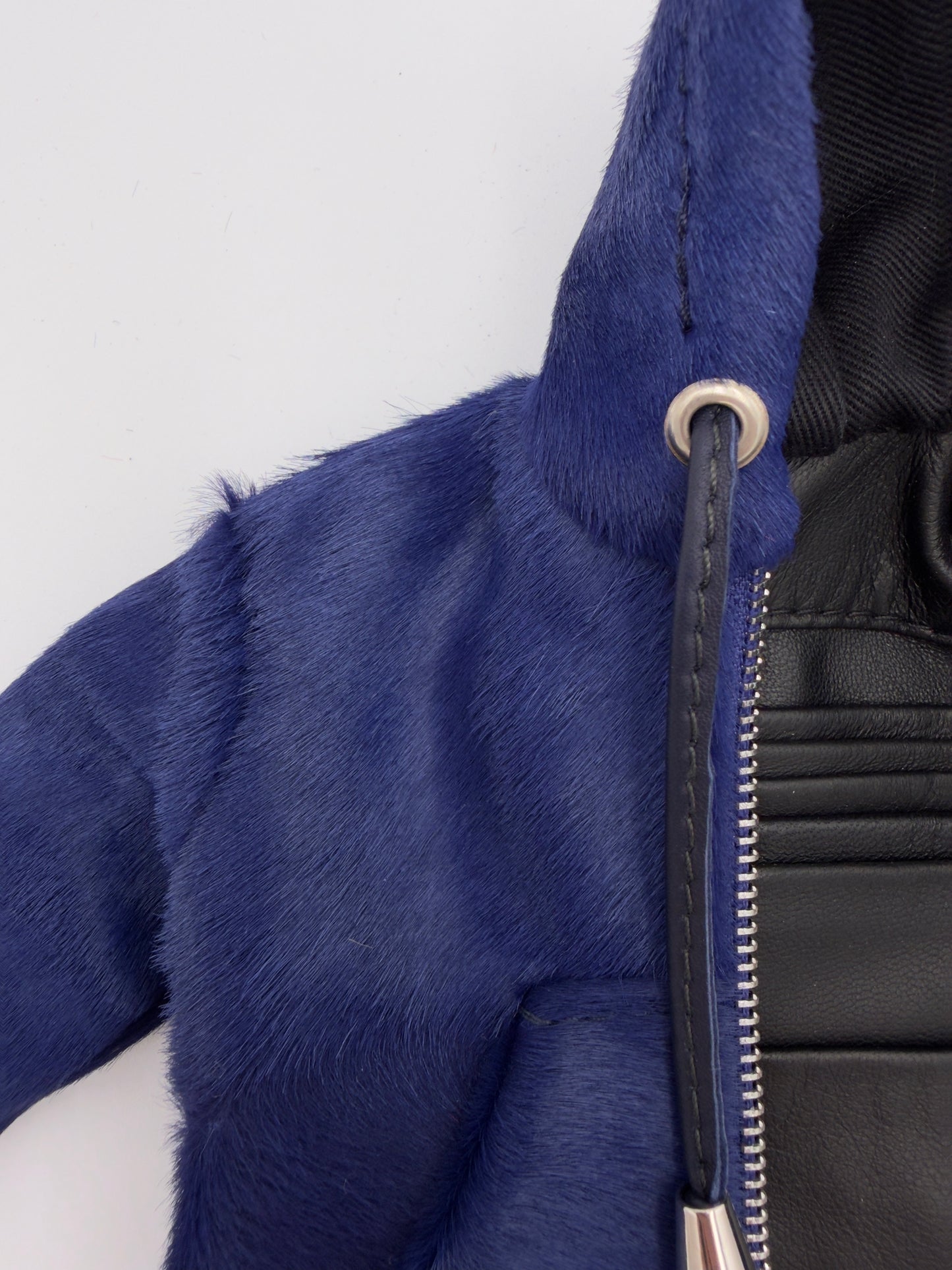 NAVY PONY MINI JACKET WALLET