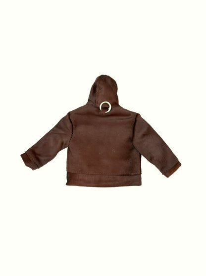 BROWN PONY MINI JACKET WALLET