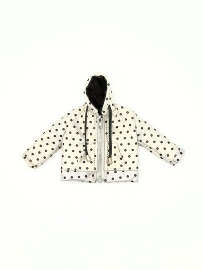 WHITE POLKA NAPPA MINI JACKET WALLET
