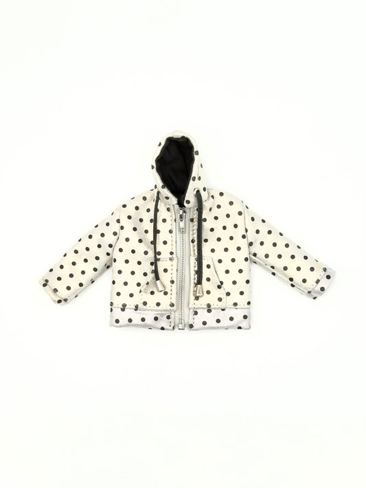 WHITE POLKA NAPPA MINI JACKET WALLET