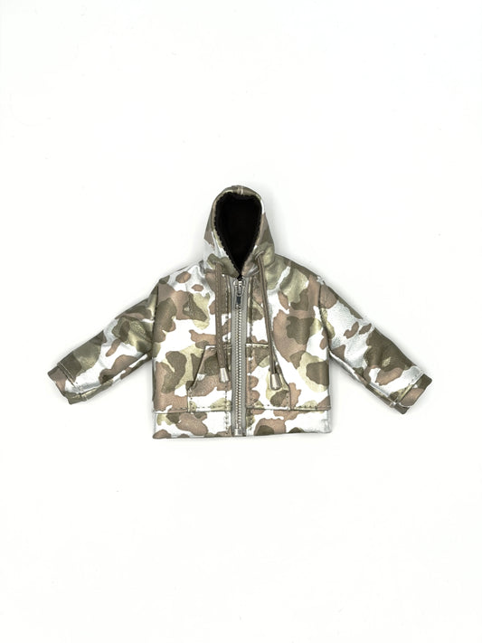 SILVER CAMO MINI JACKET WALLET