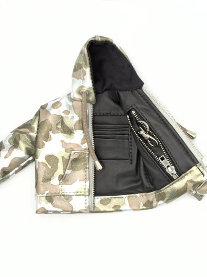 SILVER CAMO MINI JACKET WALLET