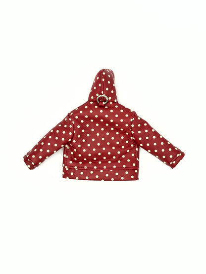 RED POLKA DOT NAPPA MINI JACKET WALLET