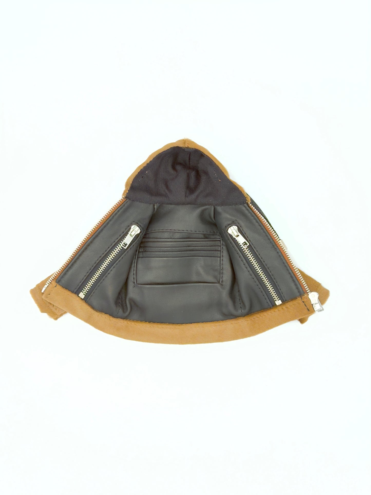 TAUPE PONY MINI JACKET WALLET