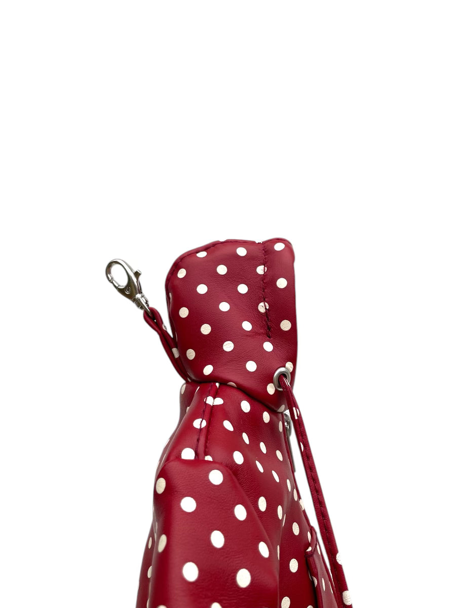 "PETIT BLOUSON" RED POLKA NAPPA WALLET