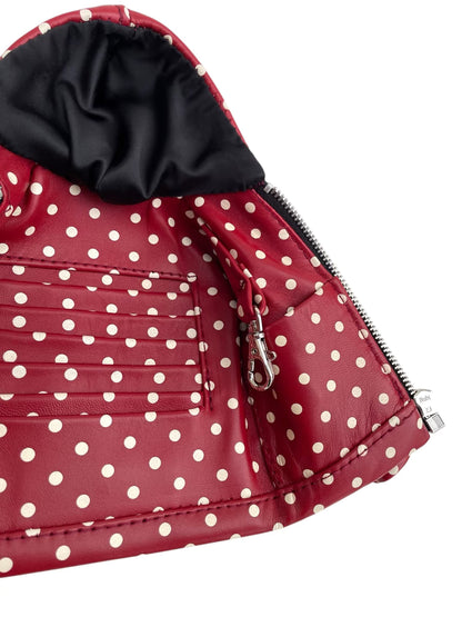 "PETIT BLOUSON" RED POLKA NAPPA WALLET