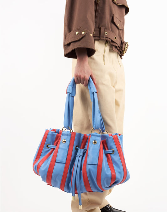 STRIPED SOFT CALF BAG