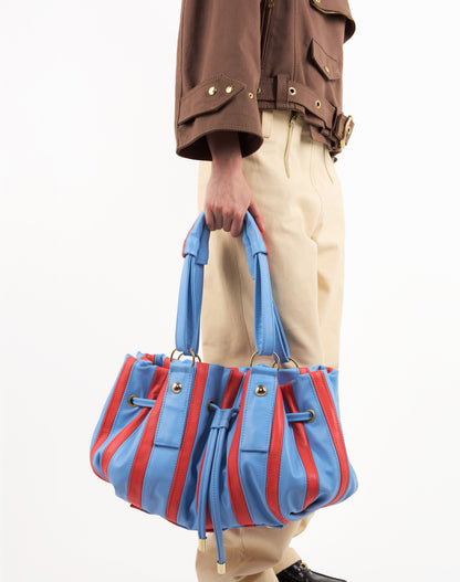 STRIPED SOFT CALF BAG