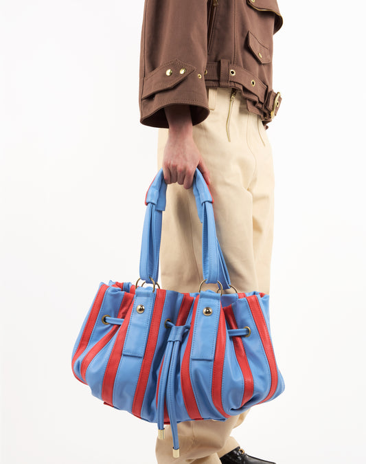 STRIPED SOFT CALF BAG