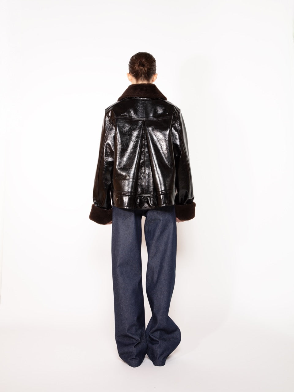 GLOSSY LEATHER JACKET