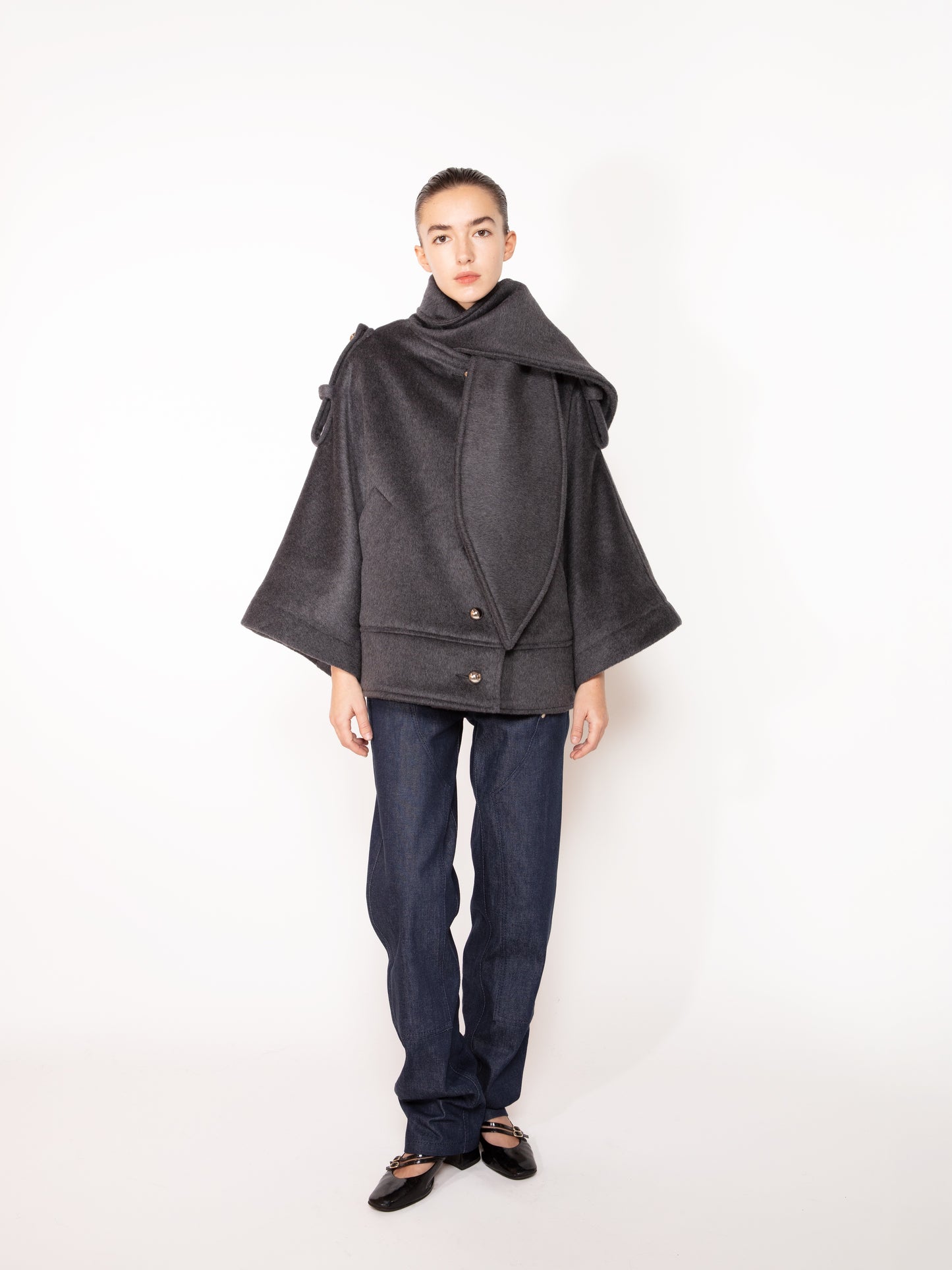 MOHAIR CAPE COAT