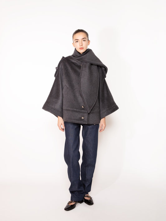 MOHAIR CAPE COAT