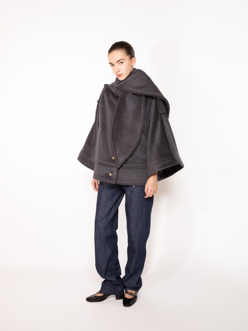 MOHAIR CAPE COAT