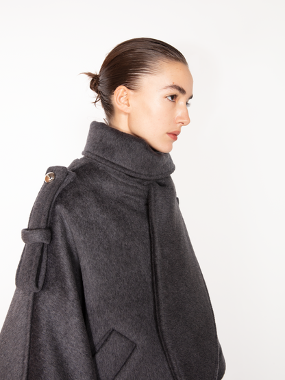 MOHAIR CAPE COAT