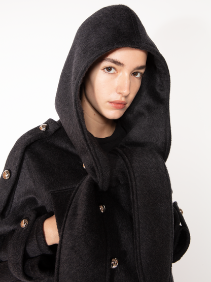 MOHAIR HOODED JACKET