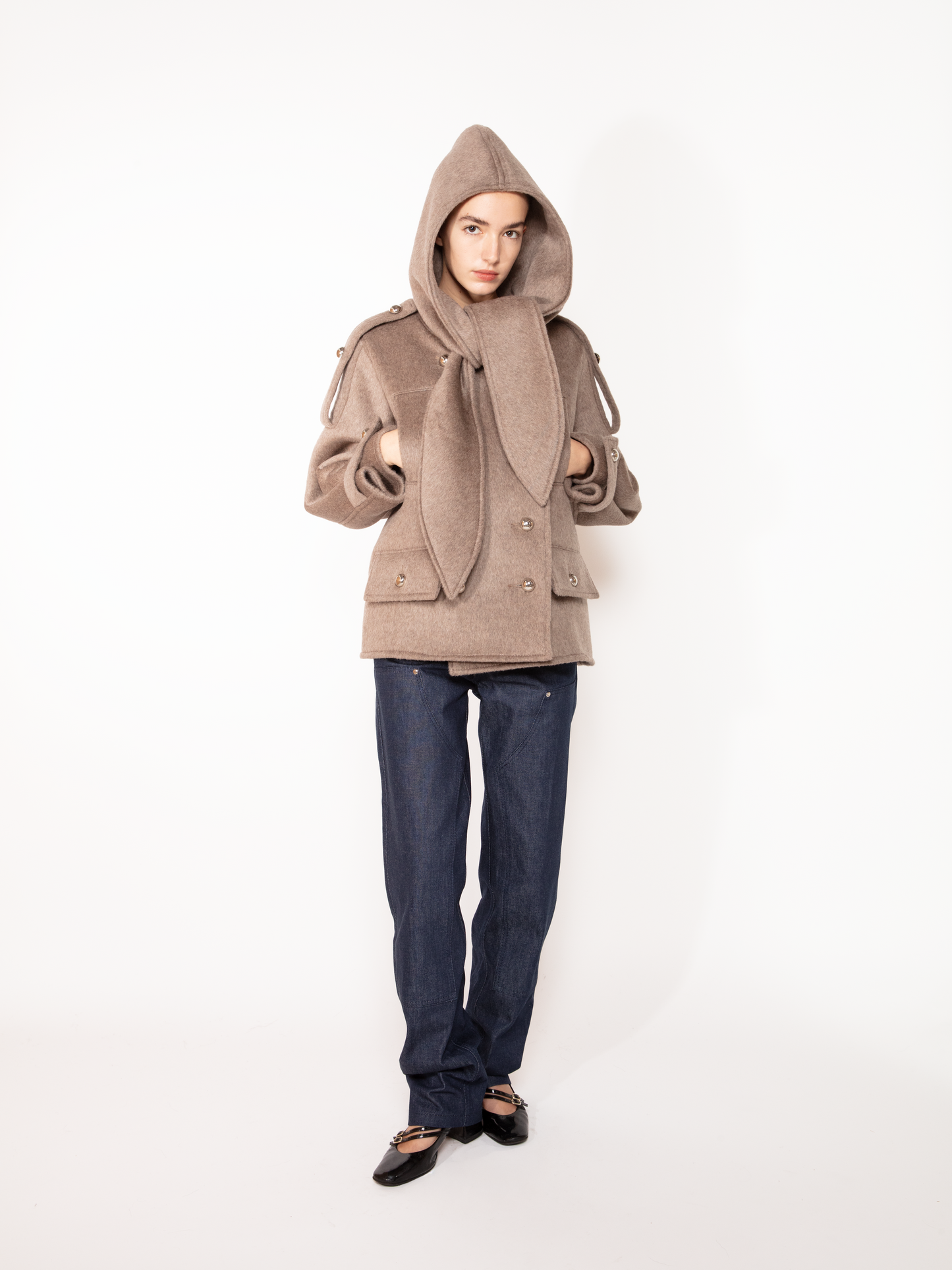 MOHAIR HOODED JACKET