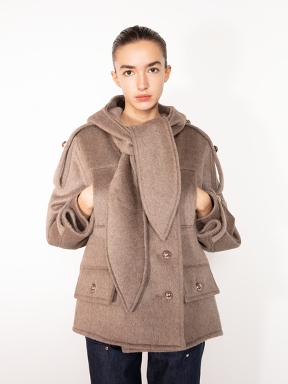 MOHAIR HOODED JACKET
