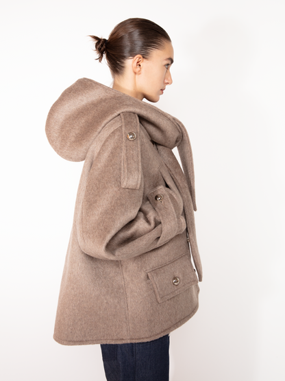 MOHAIR HOODED JACKET